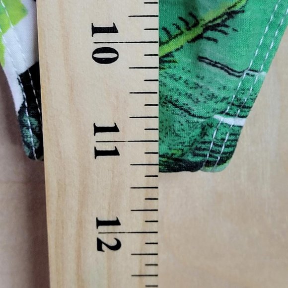 Orange Tree White Green Leaf Off the Shoulder Body Suit Women Size L - Picture 7 of 11